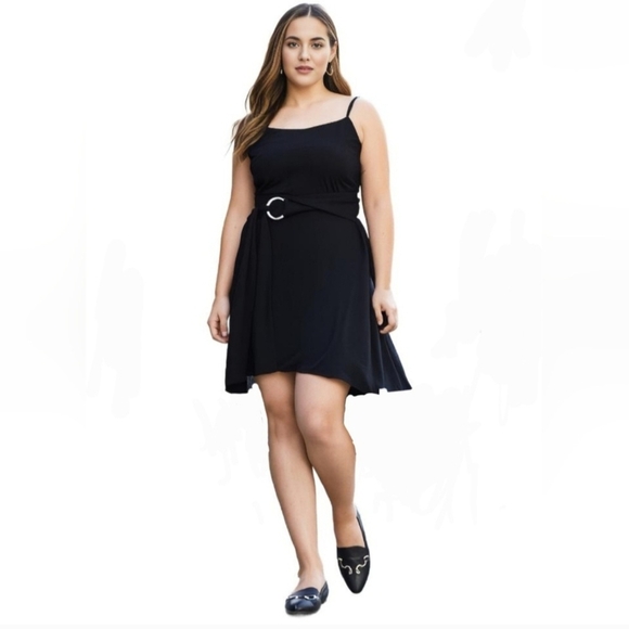 Joe Benbasset Black Skater Skirt with Silver Accent - Picture 4 of 11